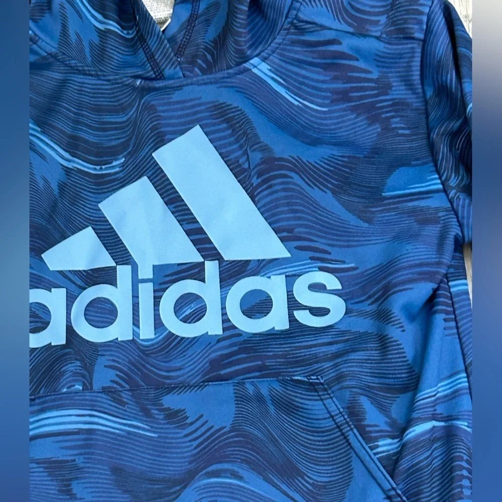 Adidas‎  Navy Swirl Hoodie Sz M 10/12